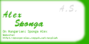 alex sponga business card
